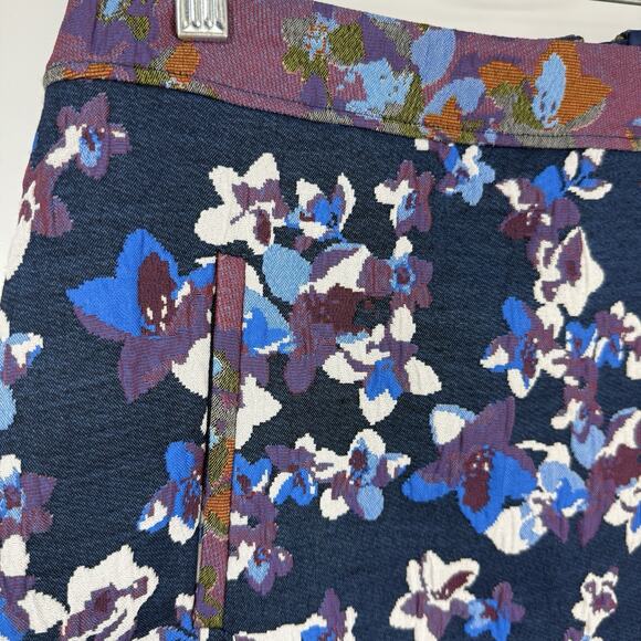 Maeve Tapestry Mini Skirt size 4 Purple Blue Floral Anthropologie - Picture 5 of 9